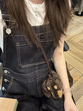 牛仔背带裤女2025新款小个子工装美式复古慵懒风宽松高腰直筒阔腿