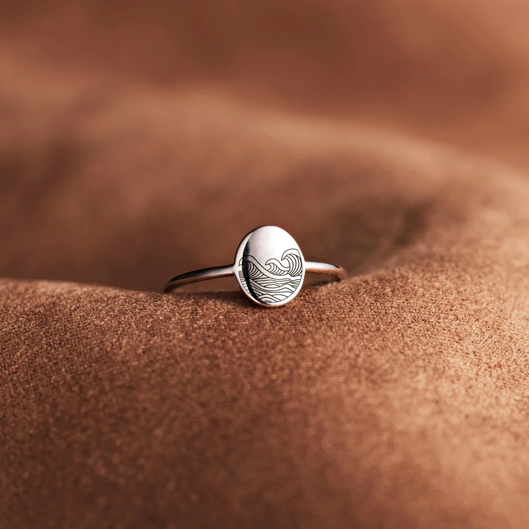1 Piece Quantity 925 Sterling Silver Waves Rings