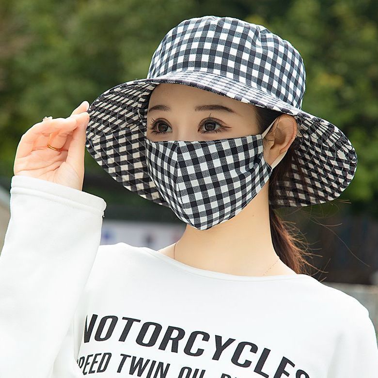 Nuevo sombrero de sombrero de sol para mujeres de verano toda la cara tipo sombrero de protección solar que cubre la cara anti-UV sombrero de trabajo seco sombrero de té sombrero de sol