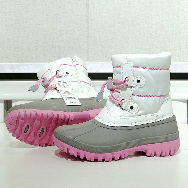 Amazon cross-border botas de nieve impermeables a media pantorrilla antideslizante térmico Comercio exterior esquí cola Procesamiento de bienes al por mayor entrega de una pieza