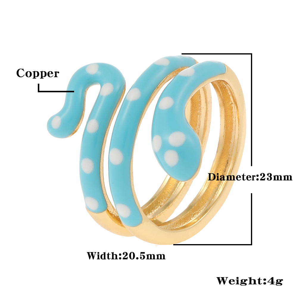 Fashion Snake Copper Open Ring Plating Copper Rings