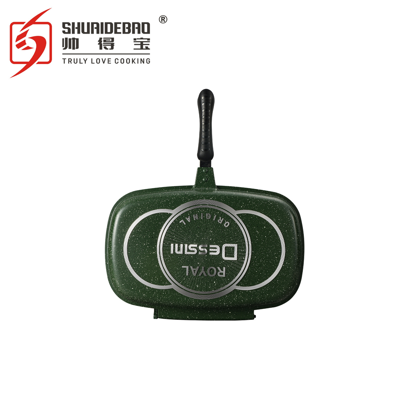 Exportación de la fábrica de mármol filete sartén antiadherente de doble cara bandeja para hornear