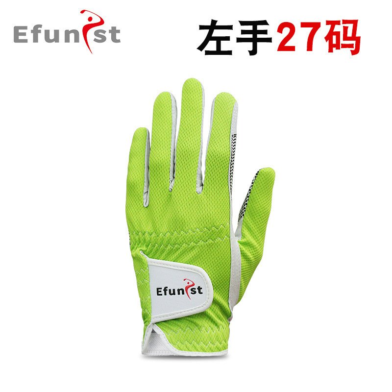 Efunist ゴルフ グローブ メンズ 伸縮性 通気性 メッシュ 耐摩耗性 滑り止め 粒子 片手 サマー スポーツ|undefined