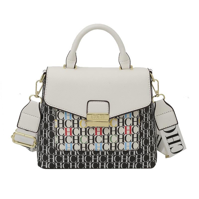 Bolso de hombro transfronterizo para mujer nuevo bolso de moda de gran capacidad con sentido premium retro clásico con letras impresas