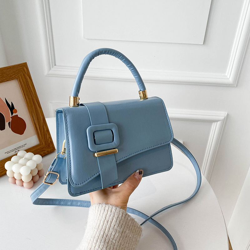 Bag New 2022 Internet Celebrity Crossbody All-match Texture Handbag Korean Style Simple Fashion Shoulder Texture Small Square Bag
