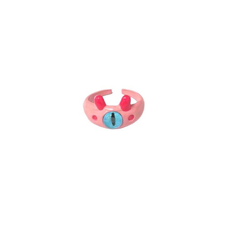Colección de pequeño monstruo lindo anillo de monstruo de un ojo personalidad femenina diseño de nicho anillo abierto único image 6