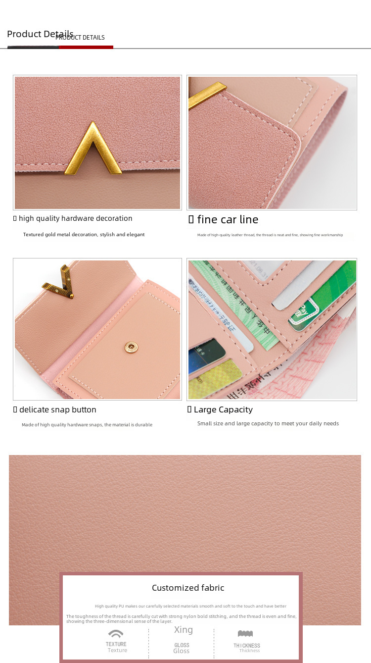 New Korean Style Women's Short Card Bag Small Wallet Three-fold Wallet Women's Multi-card Card Bag Mini Card Case_voghion.com