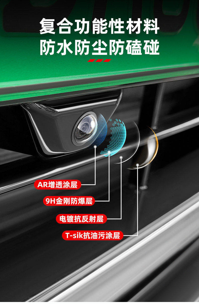 Car camera protective cover lens cap for vehicle front camera, 360-degree reversing rear image, rain and stone protection for car use