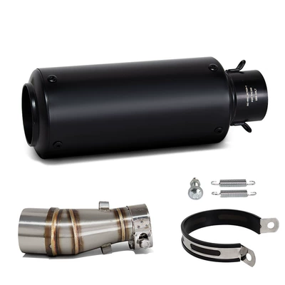 Z300 Stainless Steel Middle Section | Motorcycle exhaust pipe - z250-mid-pipe-sc-black-classic