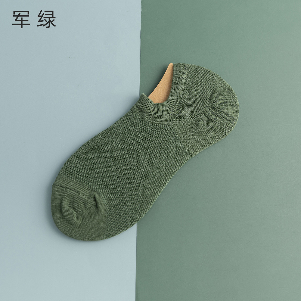 Los calcetines de barco no se caen con los calcetines delgados de verano para mujer, los calcetines de algodón de color sólido para niños, los calcetines de mujer antideslizantes que absorben el sudor de Zhuji al por mayor