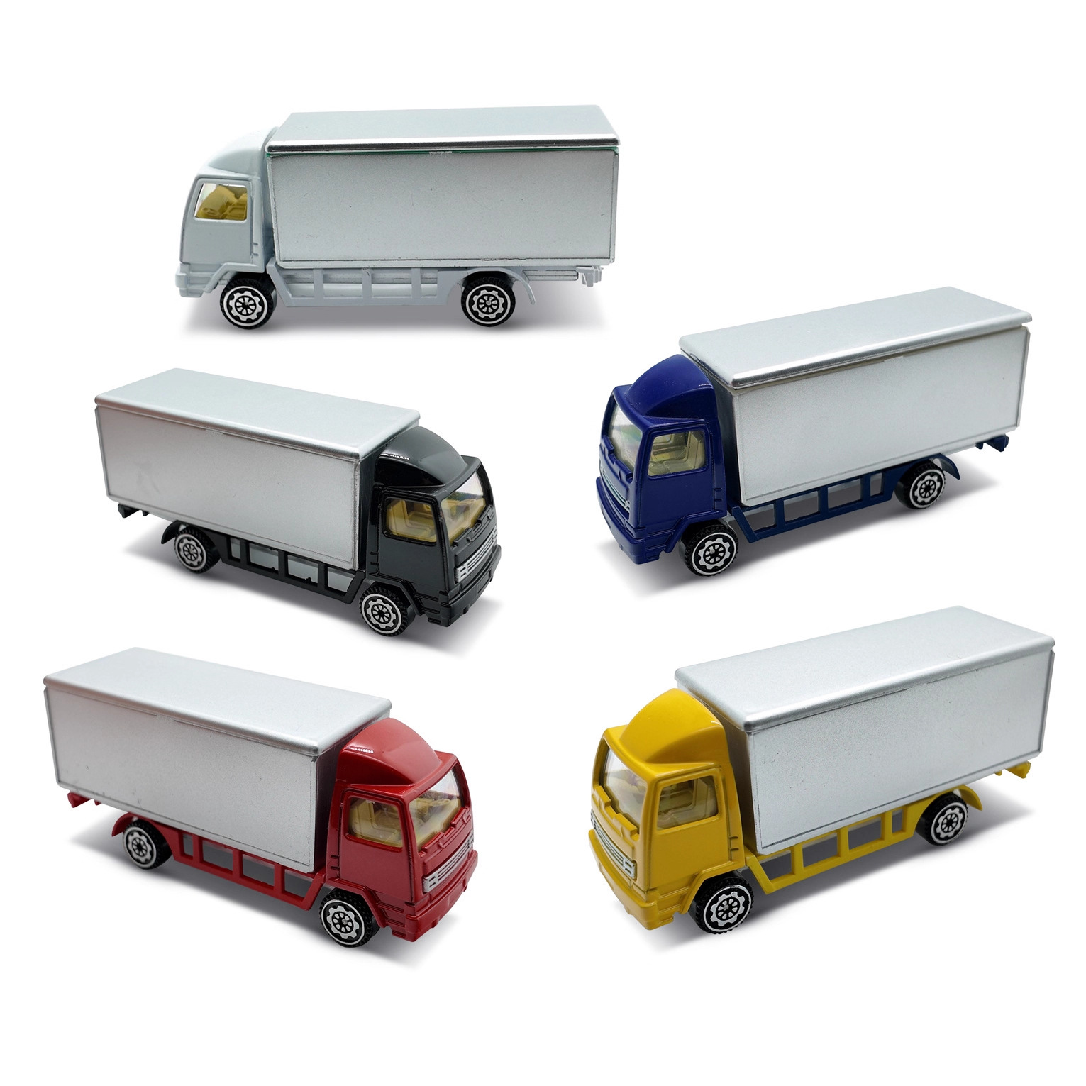 Cross-Border 10cm European-Style Container Truck Candy Cart Alloy Car Model Transport Truck Alloy Car Gift