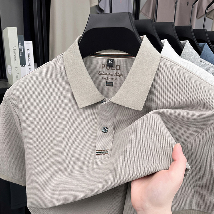 ポロシャツ半袖メンズ綿 100 メンズ半袖ポロシャツ夏の綿プリント tシャツメンズシームレスポロシャツメンズ|undefined