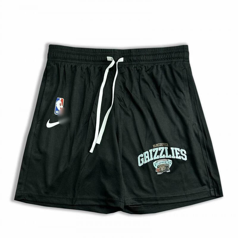 Summer retro NBA Vancouver Grizzlies printed shorts for men, suitable for fitness, playing ball, casual wear, versatile and quick-drying