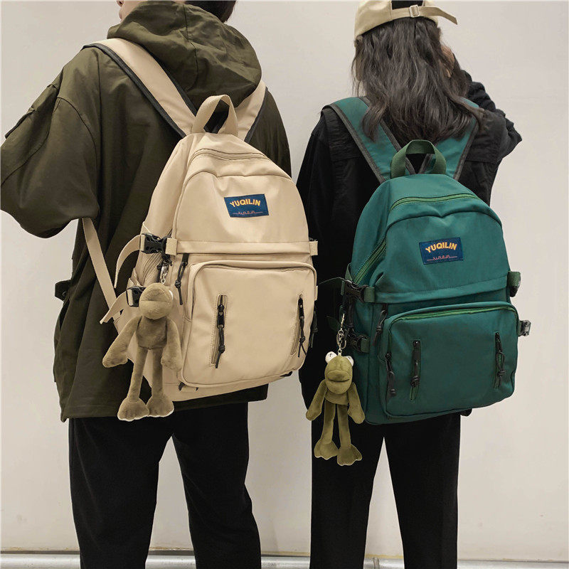 Mochila para mujer con gran capacidad estilo ins, versión coreana minimalista de mochila para estudiantes de secundaria._voghion.com