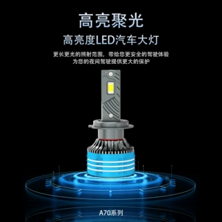 双铜管外置汽车led大灯泡超亮h7h11远近光车灯h49012高亮度前大灯
