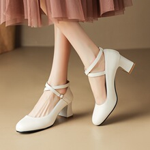 34-43��С��ЬԲͷ�ָ�ǳ�ڸ߸���ЬŮ������ƤЬ��óŮЬ��װЬ