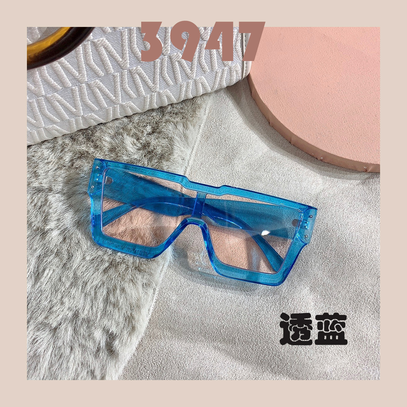 Nuevas gafas de sol de montura grande de una pieza de burro