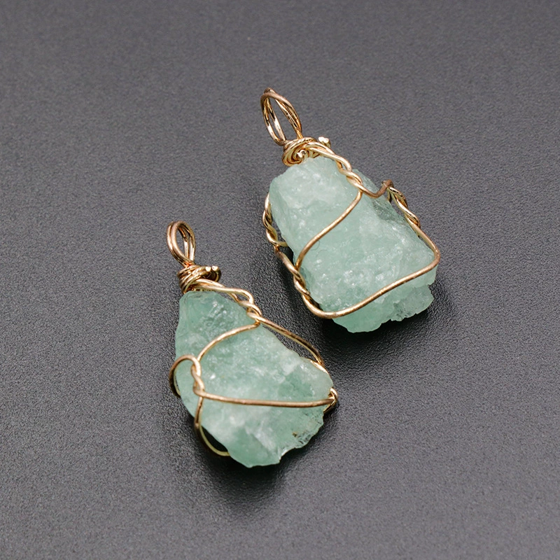 Natural water, crystal, pendant, natural ore, necklace, sweater, accessory, handmade, (Cross-border trading)