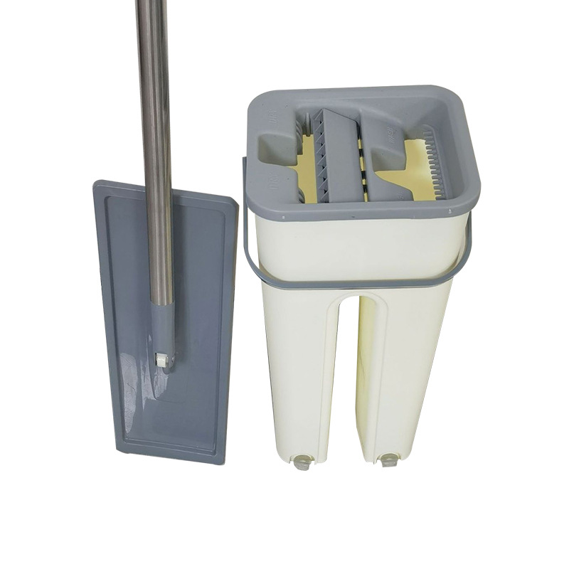 Fregona plana perezosa de moda, uso en seco y húmedo, cubo escurridor, limpieza fácil sin rayar