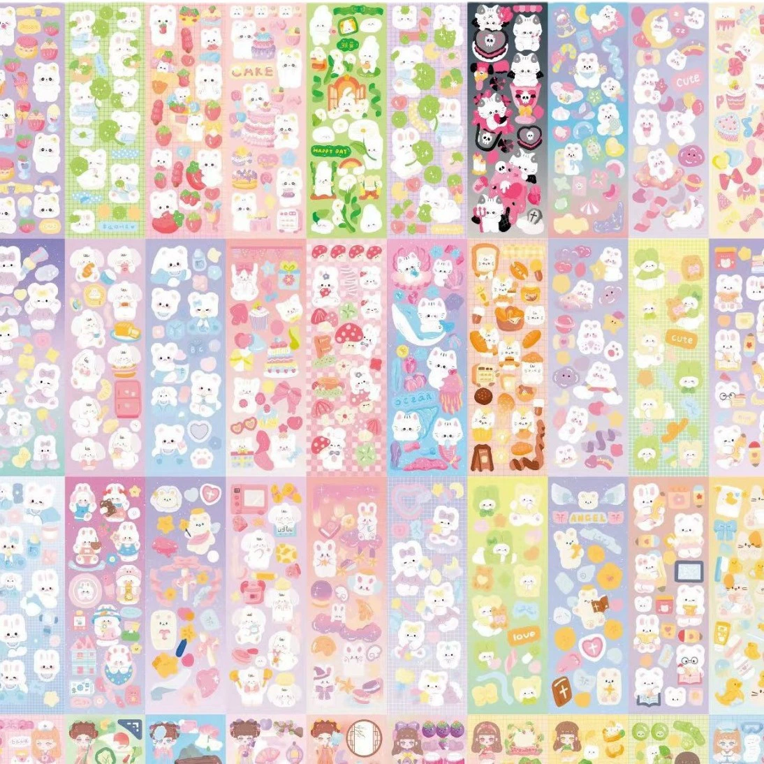 Набор наклеек для лазера/голографии DIY, assorted patches 4.5×13 и 5.5×5.5 см, вариант 200 шт