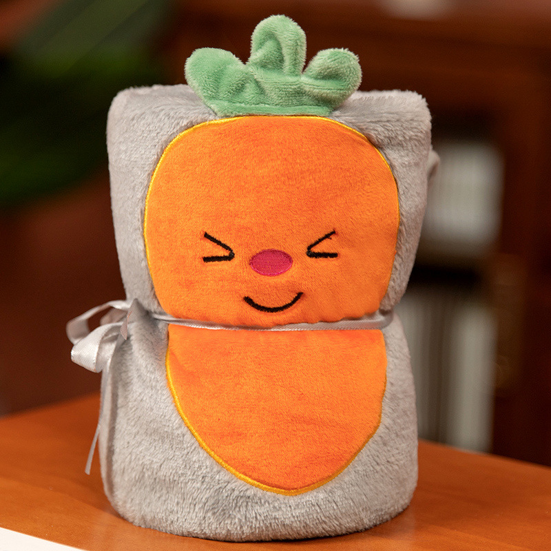 Lindo rollo de aguacate manta siesta manta franela aire acondicionado manta empresa actividad pequeño regalo niños Manta