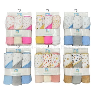 Baby Cartoon Hooded Quilt Towel Material Comfortable and Soft Baby Quilt 3-Pack Manufacturer Wholesale Super Soft