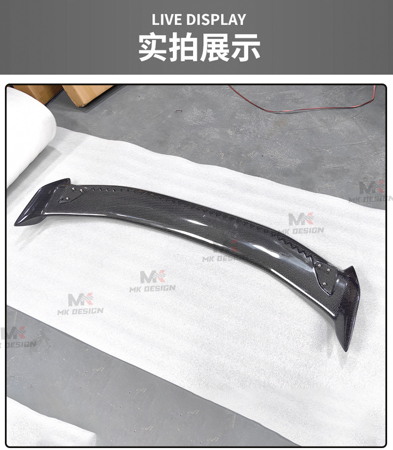 Suitable for Honda Civic Fl5 Modified Carbon Fiber Md Model Large Rear Wing Spoiler Fixed Wing