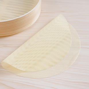 Beige nano silicone steamer mat round silicone steamer Mat high temperature resistant thickened steamer cloth steamed buns Steamed buns