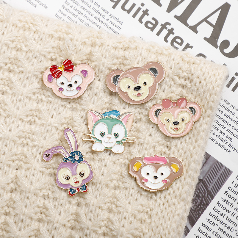 Star Dailou Brooch Cute Rabbit Korean ing Duffy Bear Shirley May Bear Metal Badge Cartoon Accessories