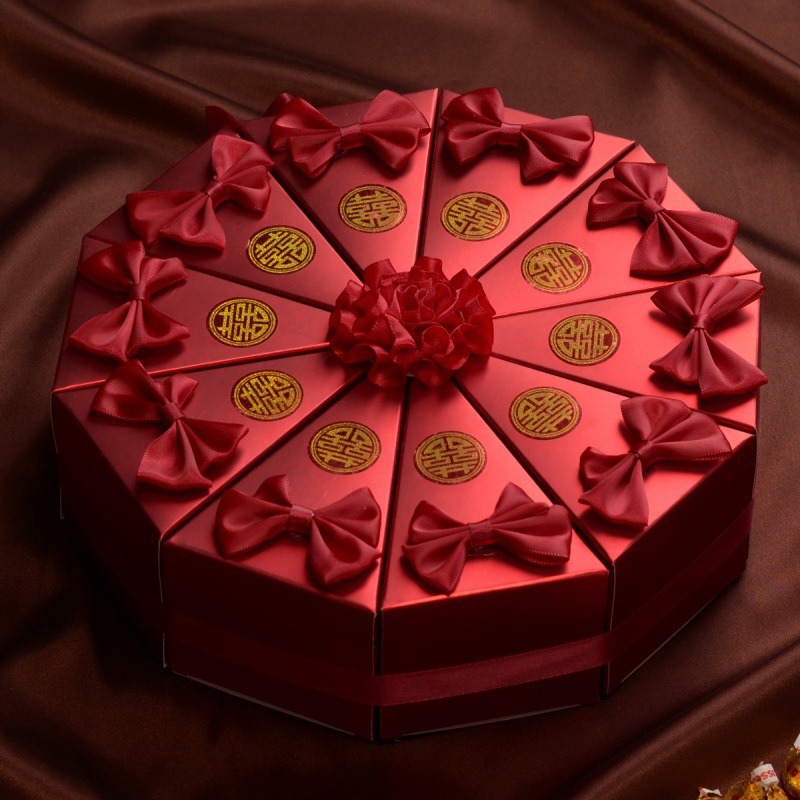 新款欧式蛋糕桌摆喜糖盒结婚礼品盒子糖果盒婚庆婚礼创意回礼包装
