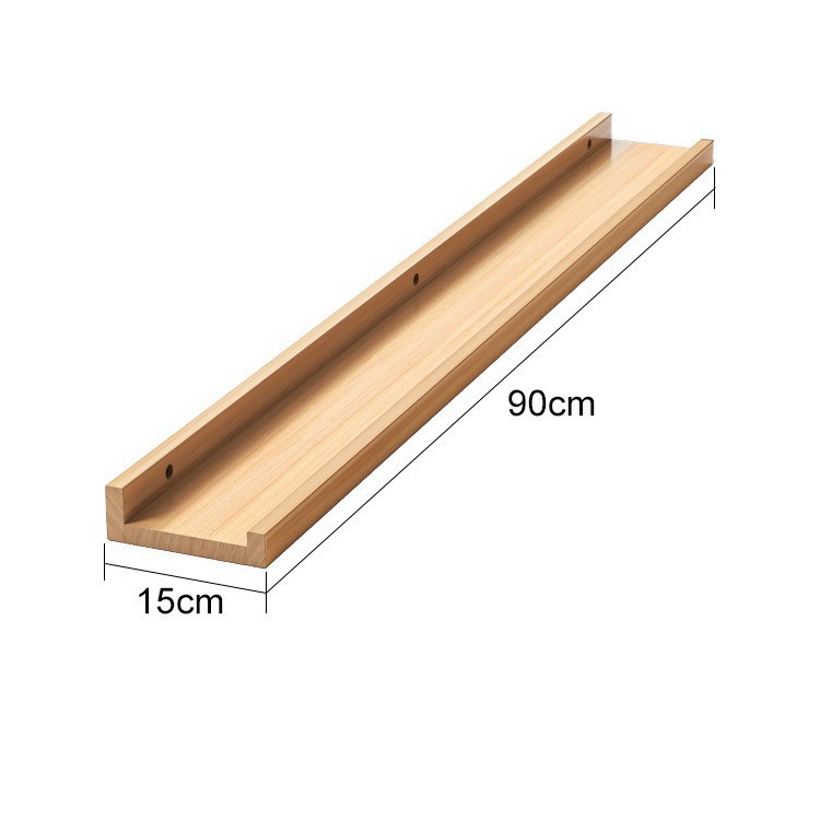 Estante de exhibición de caja ciega Estante de almacenamiento para pared de madera maciza en la pared Estante de almacenamiento de tablero de una sola palabra