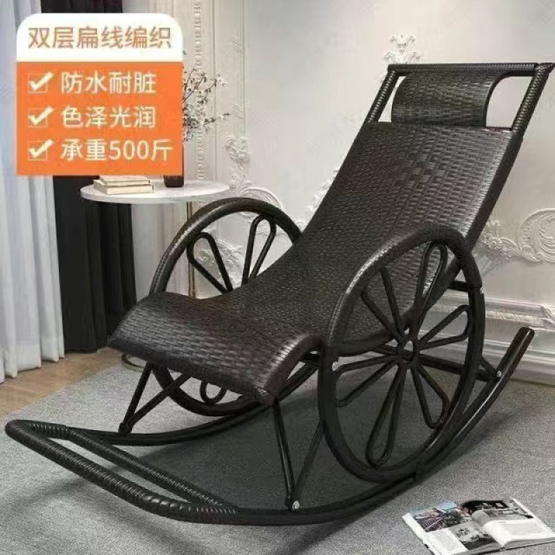 Silla de mecedor silla de caña silla de almuerzo para adultos balcón casero ocio para dormir sala de estar silla de relajación especial para ancianos