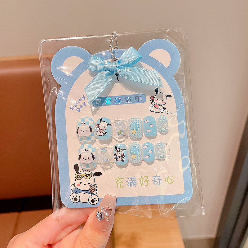 Kulomi dibujos animados para niños con pestañas de uñas para niñas nuevas pestañas de uñas juguetes de regalo para niñas