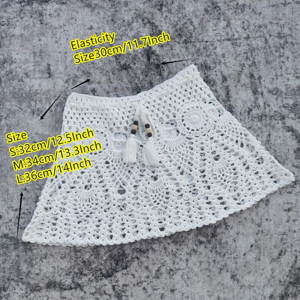 Вязаное handmade, купальный костюм, мини-юбка, пляжное платье, набор, европейский стиль