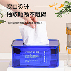 Creative Decor Piece, New Klein Blue Acrylic Tissue Box, Luxurious and High-End, Living Room and Dining Room Storage, Tissue Paper Holder