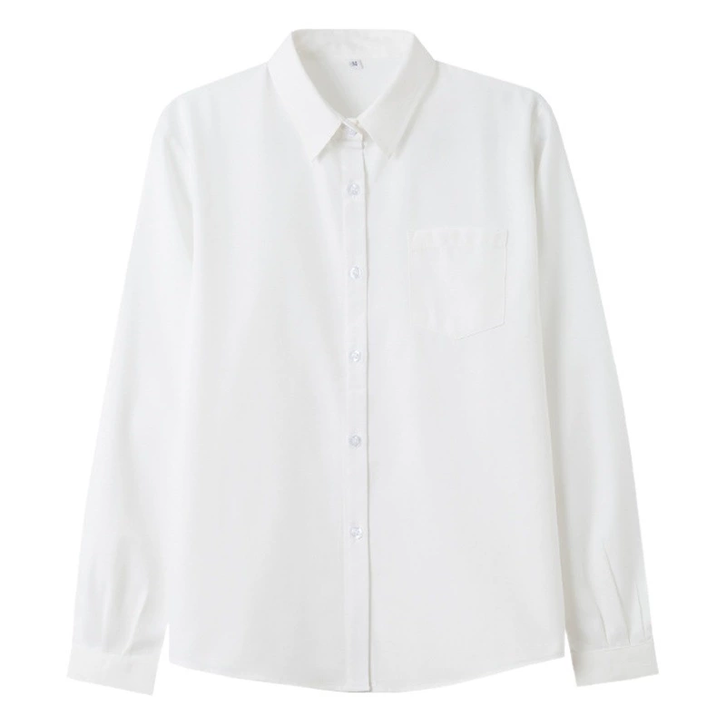 Базовая белая рубашка JK для женщин, с острым воротником, универсальный топ, в японском школьном стиле, базовая рубашка для школьной формы для учениц средней школы, для поездок на работу.
