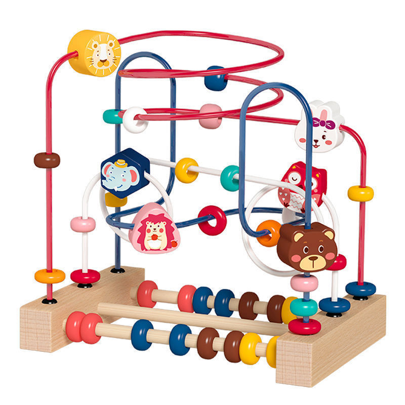 Cross-border ins Montessori Early Childhood Babies Beads Beads Baby Educational Boys and Girls Building Blocks Logic Training Toys