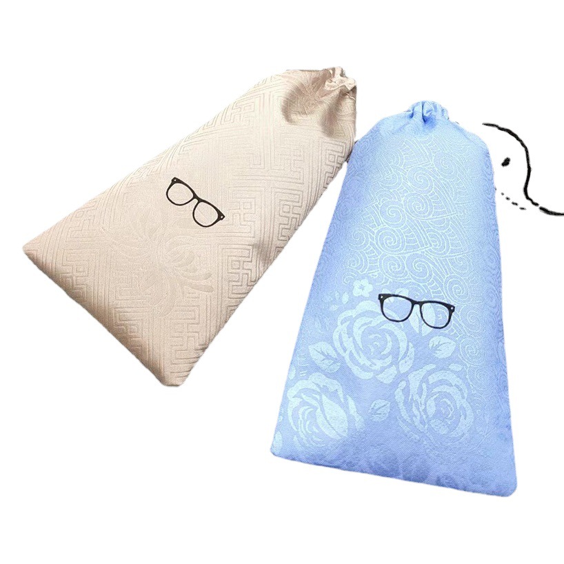 Estuche para gafas, bolsa para gafas de sol, bolsa para gafas de sol, venta al por mayor de fábrica, bolsillo con cordón de almacenamiento de color