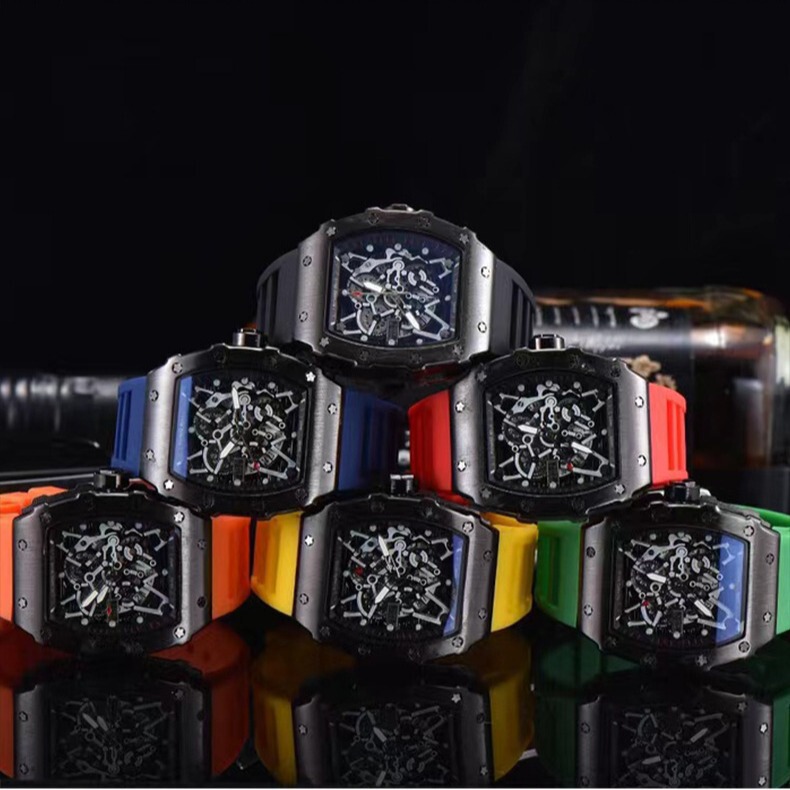 Factory Direct Supply Foreign Trade Popular Model Hollow Quartz Men's Business Watch Casual Watch Large Dial