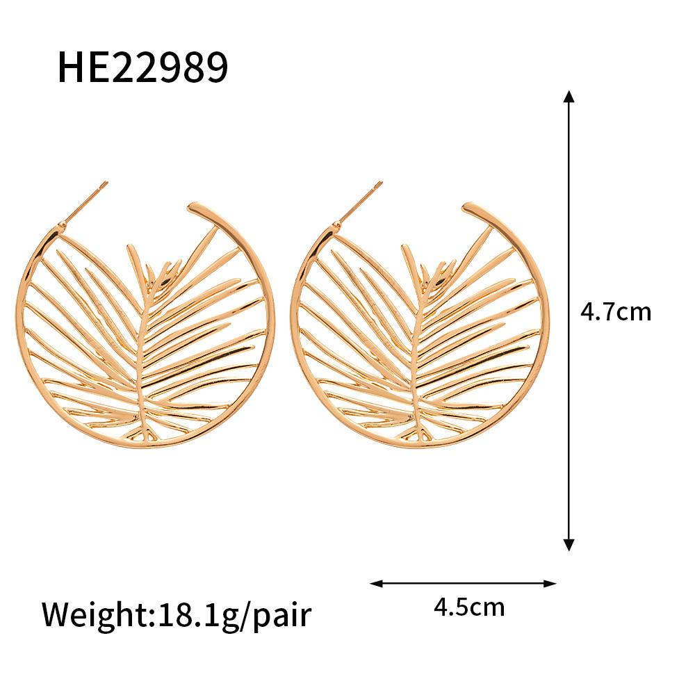 21g Weight 925 Sterling Silver Ear Needle Material Ear Studs Classification 1 Pair Quantity Holiday, Banquet Occasion Alloy Material Leaf Pattern Women's Gender Plating Design Casual, Elegant, Lady Style 1 Pair Casual Elegant Lady Leaf Plating Alloy Ear Studs 无