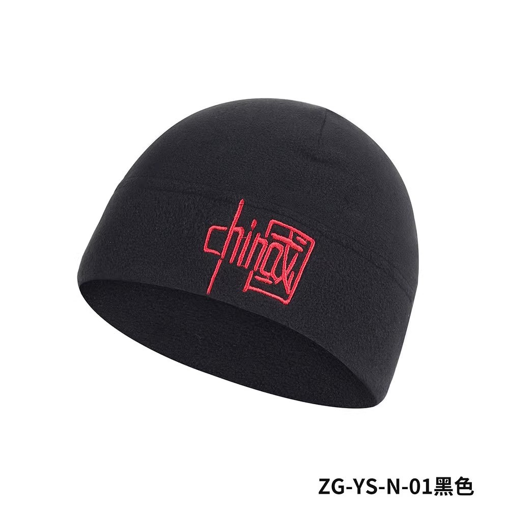 블랙 중국 자수 모자