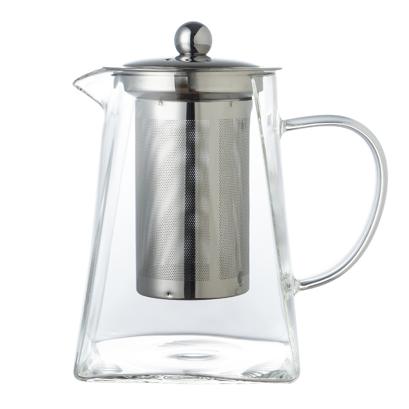 Tetera de Vidrio de Borosilicato Resistente al Calor y Artesanal para Hogar, Oficina y Sala de Té