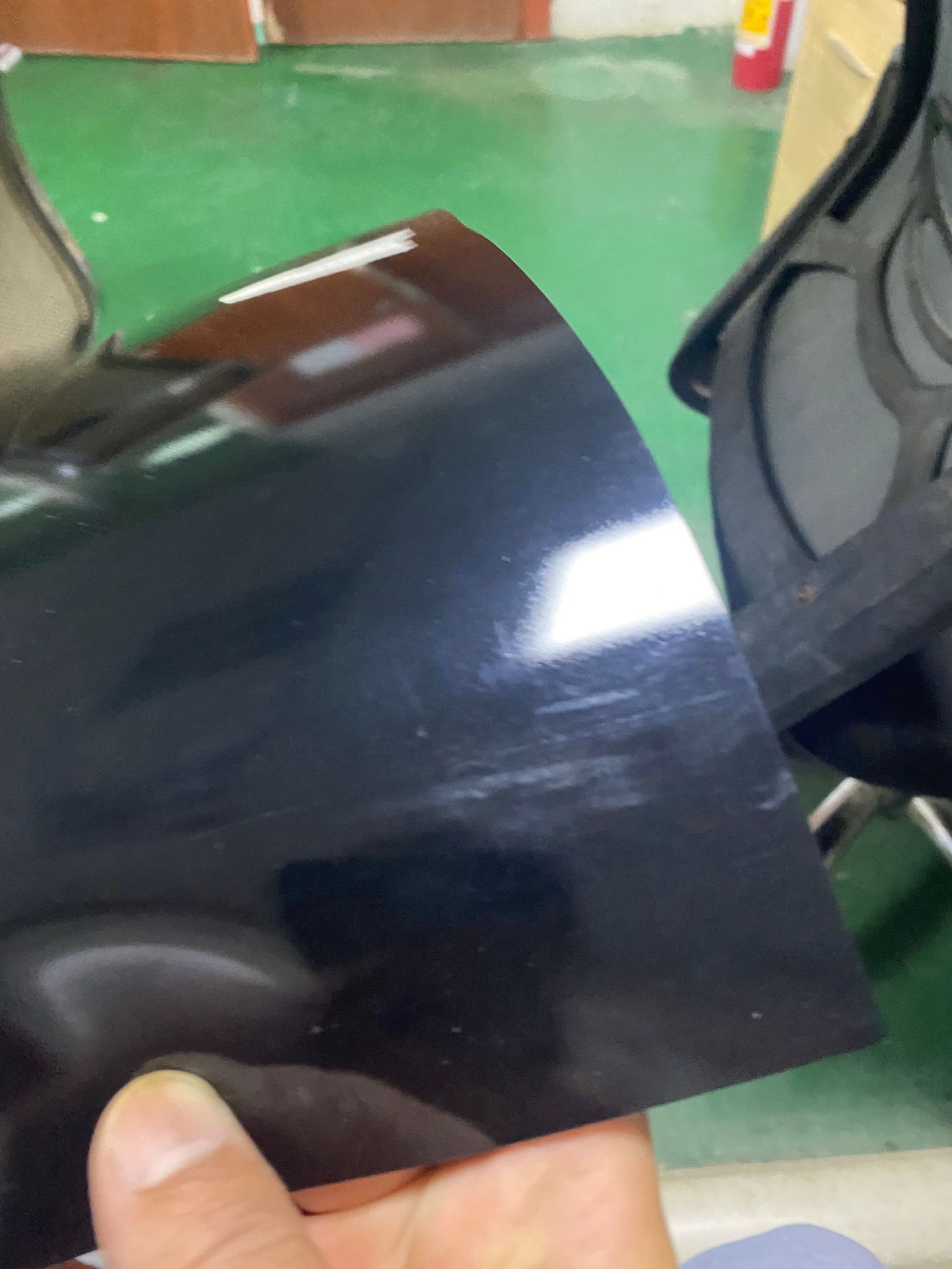 现货销售0.5mm黑色磨砂无卤阻燃pc薄膜，可分卷切片