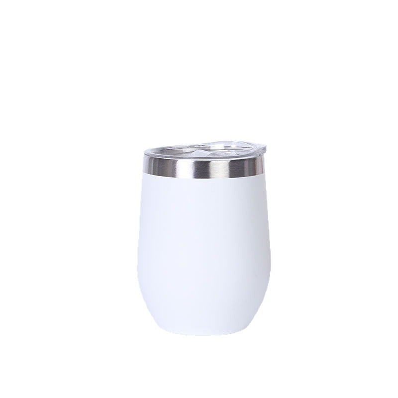Cross-border lindo multicolor pulverización de huevo taza 304 taza de aislamiento térmico de acero inoxidable vacío portátil en forma de U taza de huevo