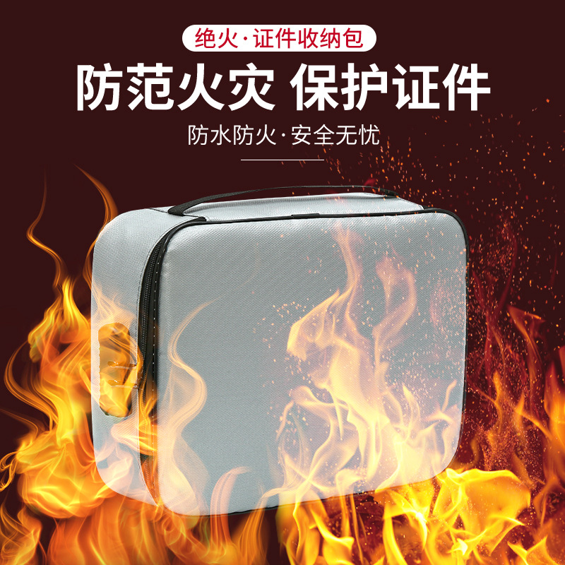 Certificado bolsa de almacenamiento a prueba de fuego impermeable importante documento organizador caja hogar residencia folleto pasaporte organizador bolsa a prueba de humedad titular de la tarjeta