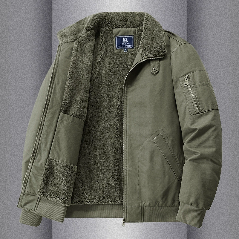 Осенне-зимняя мужская бархатная хлопковая верхняя одежда, утепленная теплая свободная рабочая куртка из чистого хлопка с лацканами, повседневная кашемировая куртка 5869A