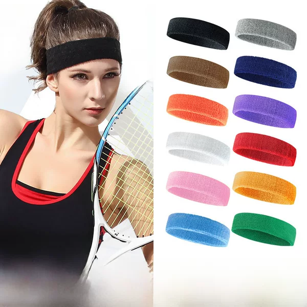 Wholesale Sports Headband Breathable Sweat Absorbing Towel Sweat Guide Riding Running Fitness Dance Trendy Antiperspirant Hair Belt