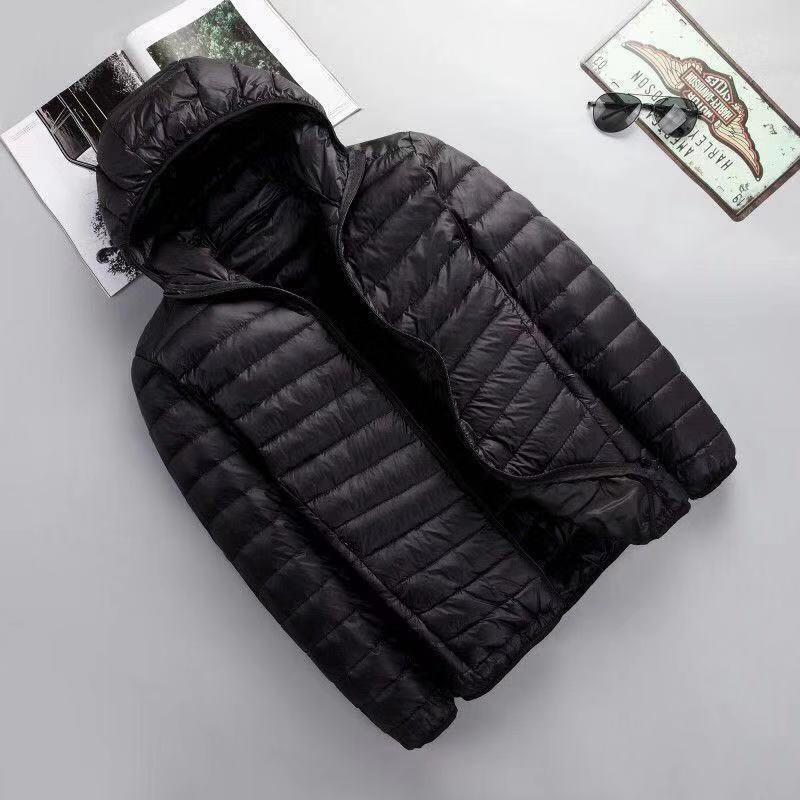 2023 Brand Casual Down Jacket For Men Pure Cotton Warm Solid Color Hooded Coat High Quality Down Jacket Male_voghion.com