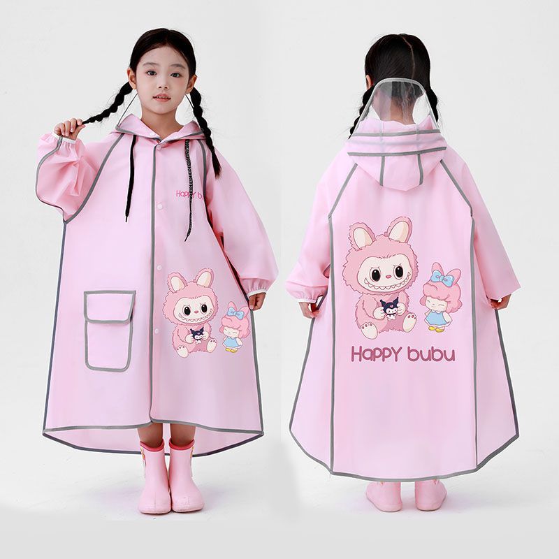 Children's Raincoat Full Length with School Bag for School Special Waterproof Quick-Drying Outdoor Lightweight Poncho for Boys and Girls