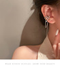 Ear clips from pearl, advanced retro brand earrings, no pierced ears, light luxury style, high-quality style, wholesale